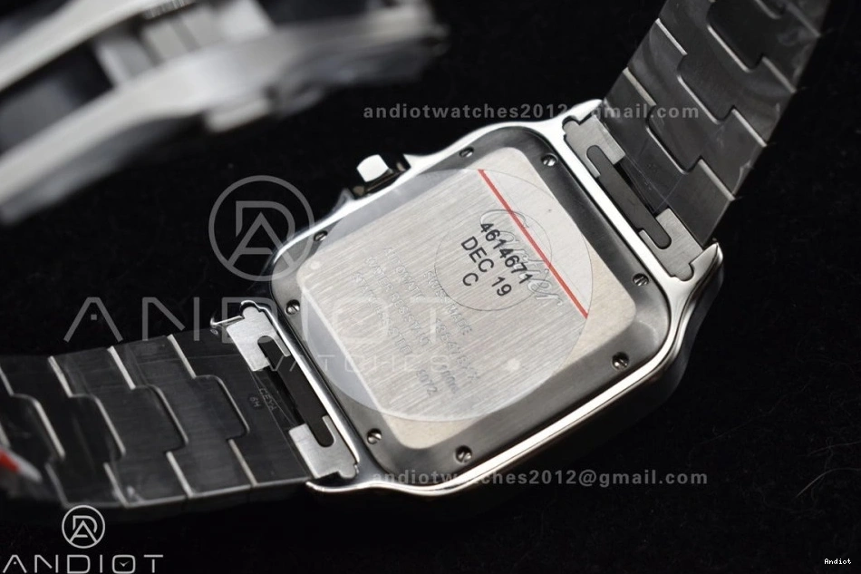 Blue 1:1 Santos BVF Best SS SmartLinks Dial Cartier Bracelet Edition on 9015 MIYOTA V2 de 40mm SS 0119